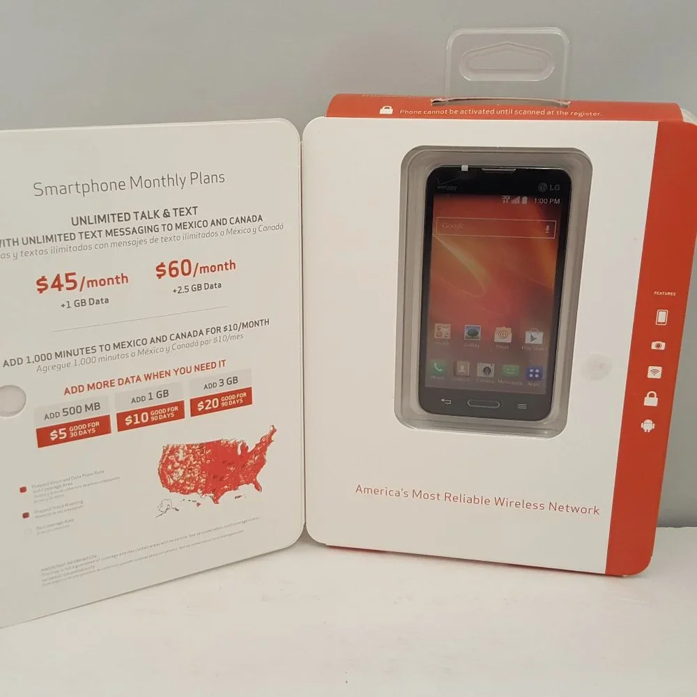 LG Optimus Exceed 2 Smartphone Android VS450PP 4GB Black Verizon